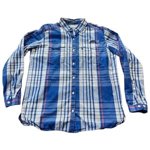 Columbia Blue Men's Super Bonehead Fishing Shirt. Sz. L